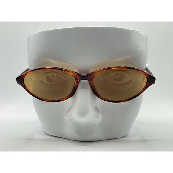 Vintage Y2K Eyeglasses Narrow Flat Cat Eye Style Brown Lens Tortoise Frame #872 main image 6